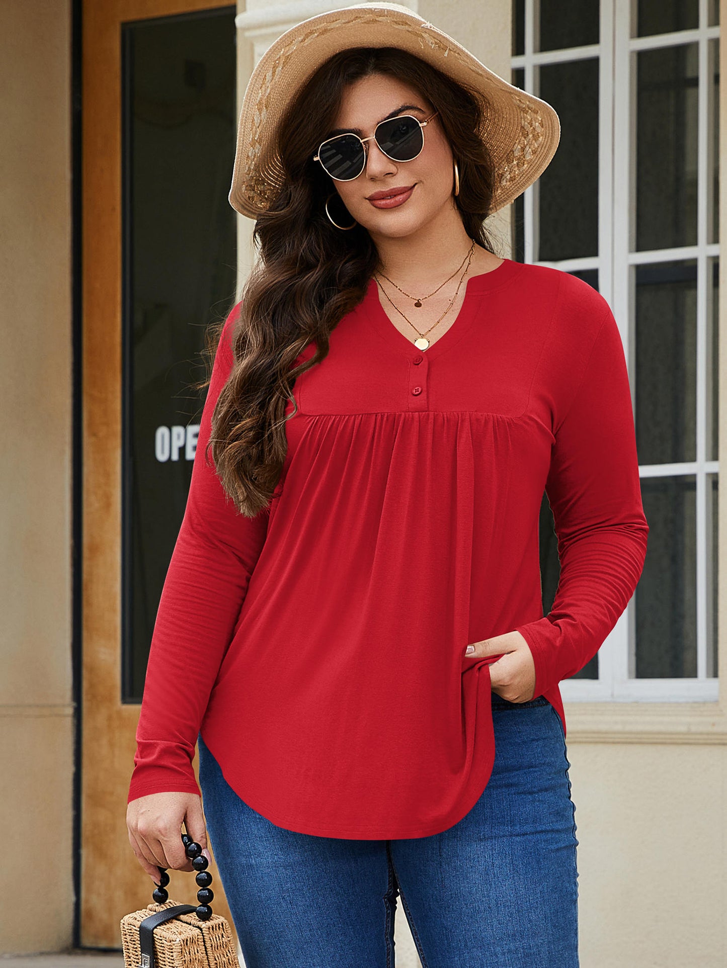 FlorCurve Women Henley Shirts 1460