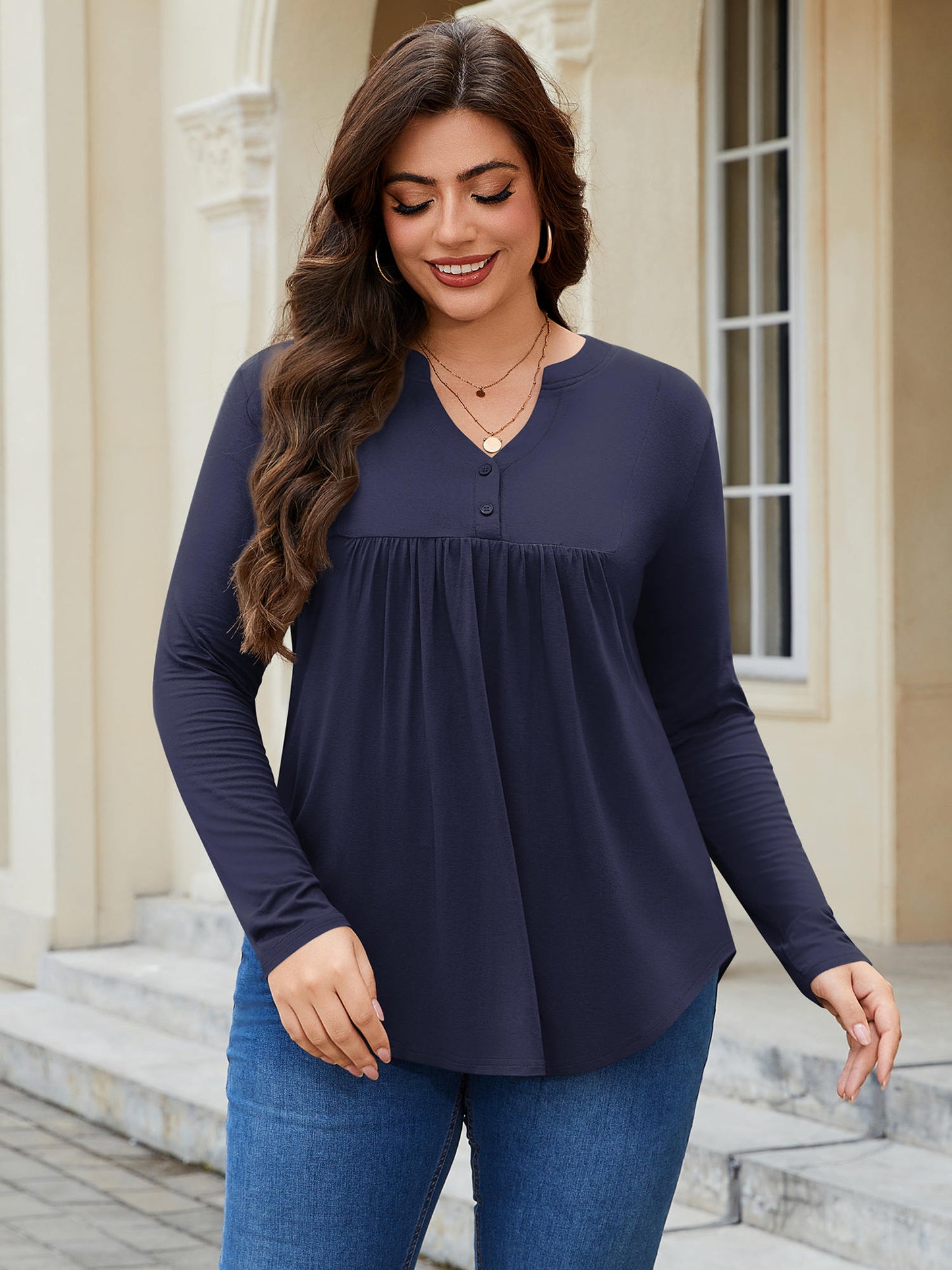 FlorCurve Women Henley Shirts 1460