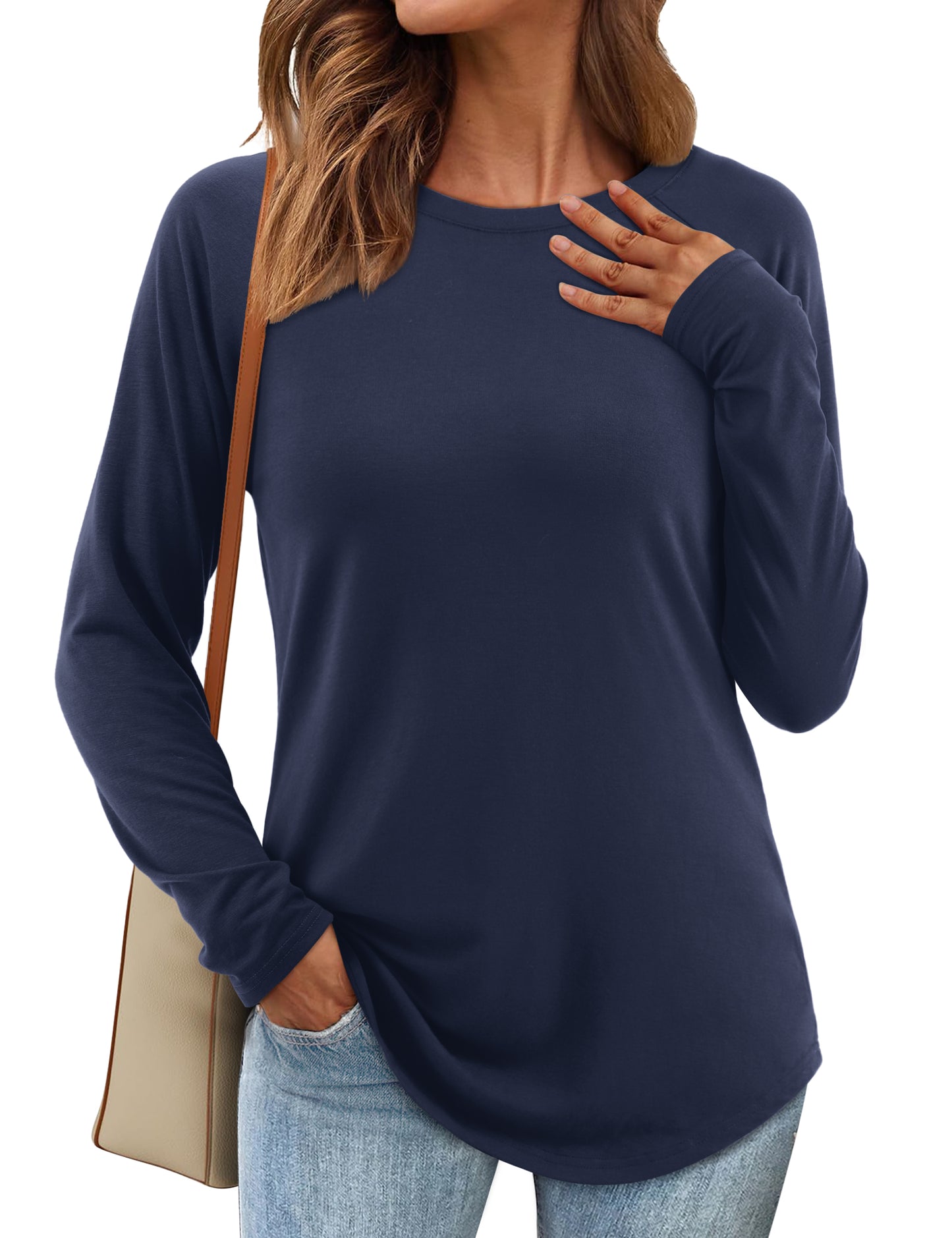 JYLFC Womens Shirts Raglan Round Neck Tops 726