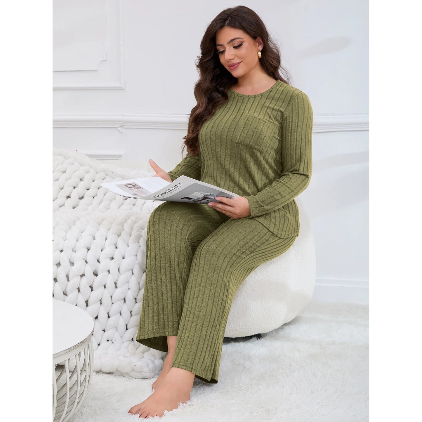 ValueVibe Sweater Pajama Set for Women 1513