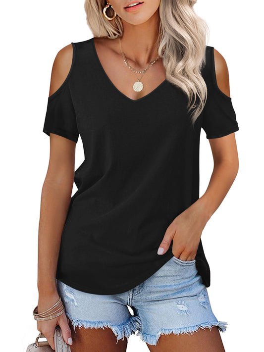 JYLFC Womens Cold Shoulder Shirt 4326E1