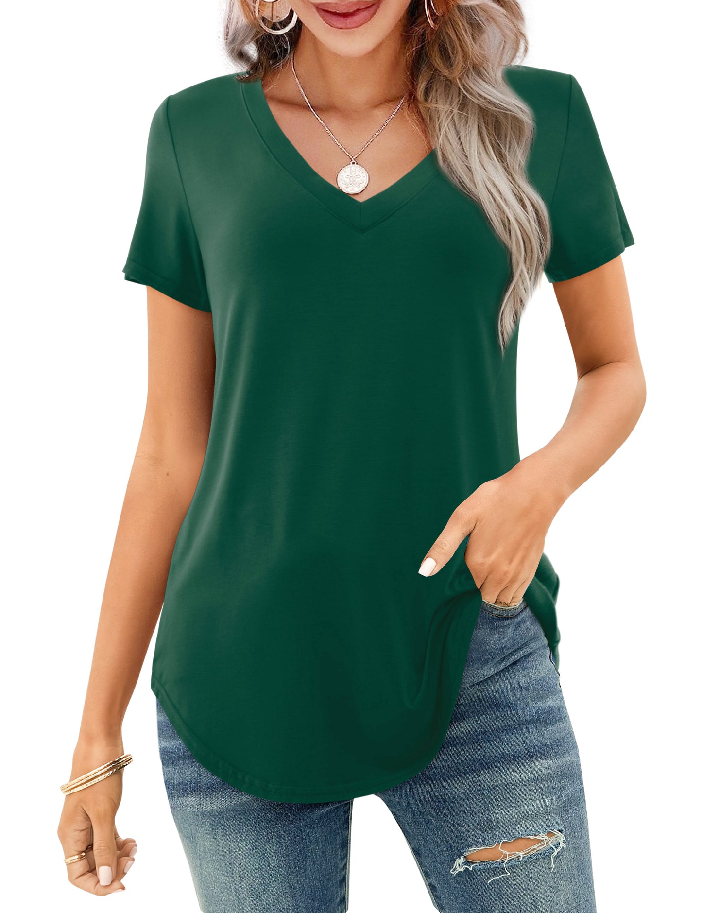 JYLFC Womens Vneck Shirt 4340U1