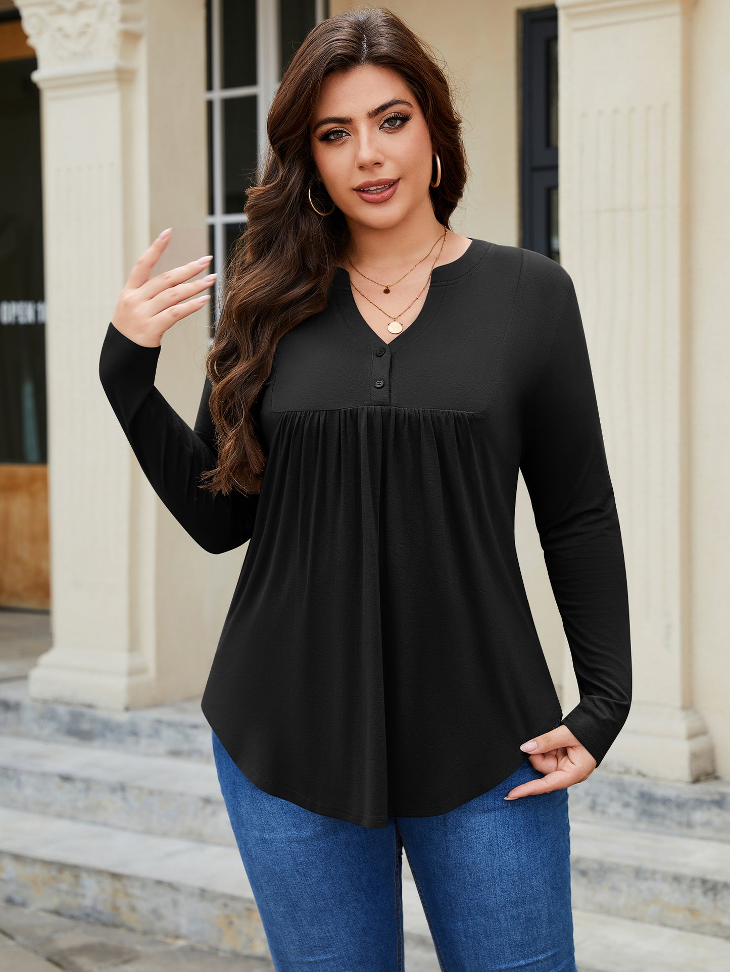 FlorCurve Women Henley Shirts 1460