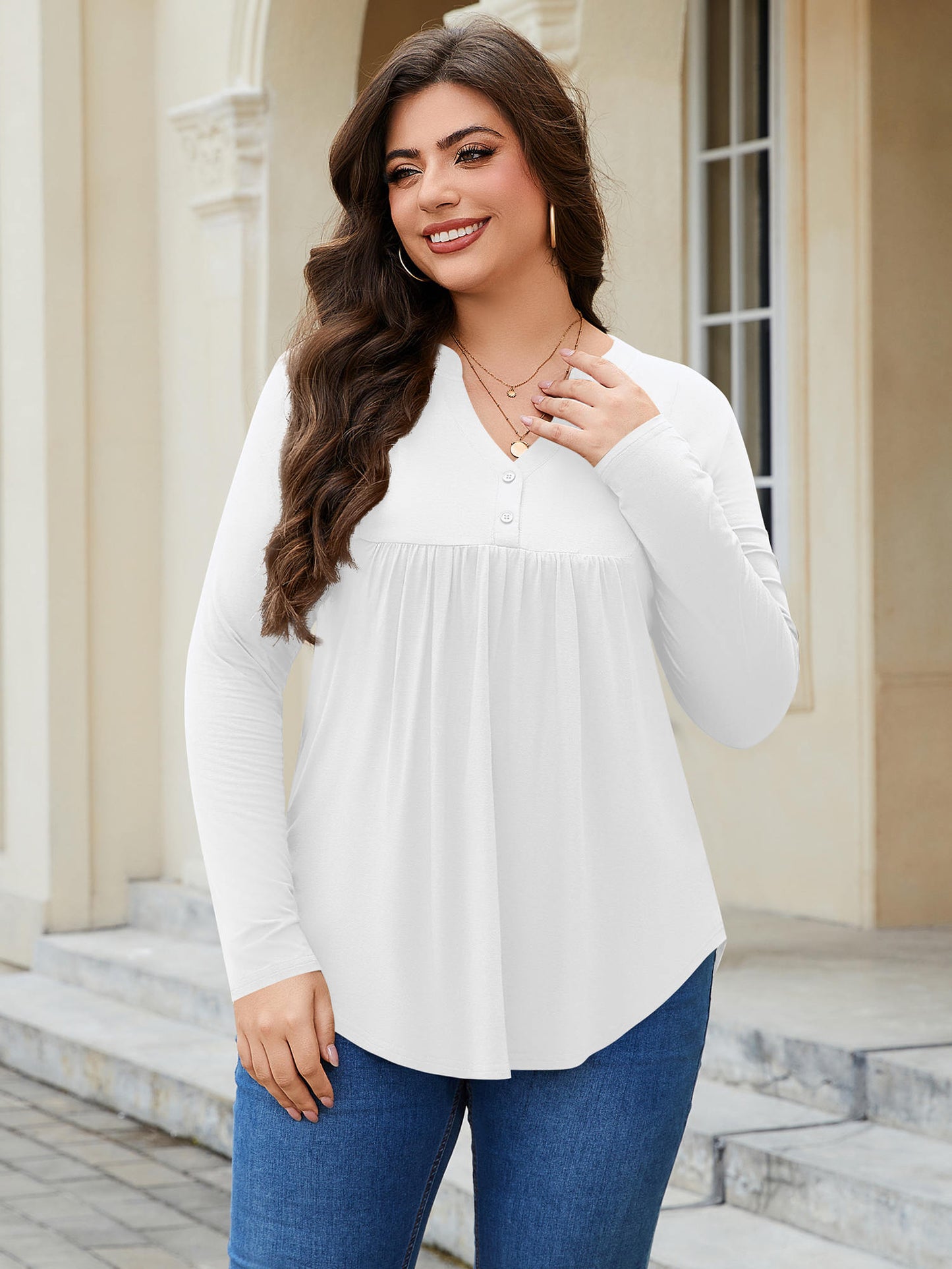 FlorCurve Women Henley Shirts 1460