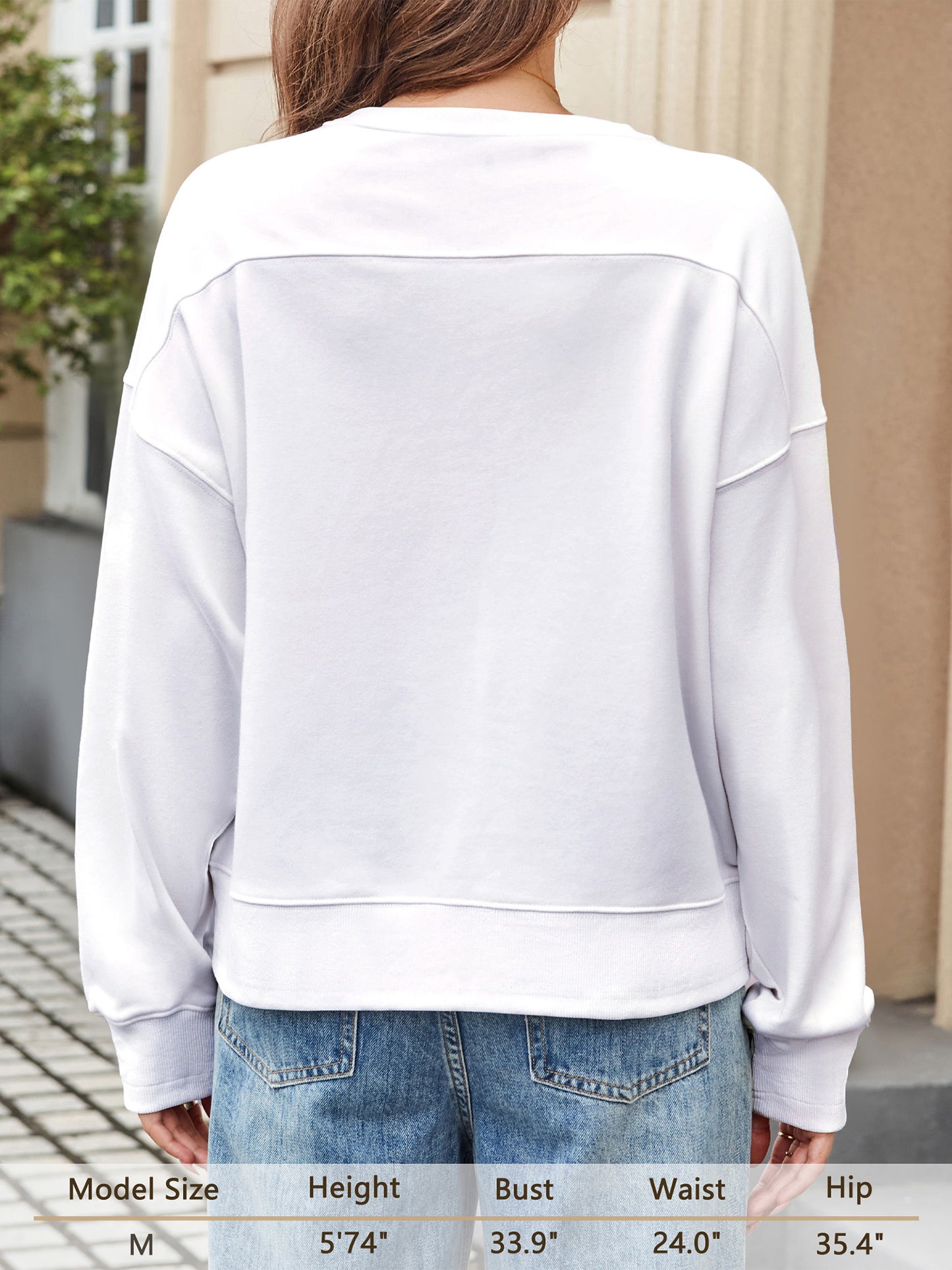 JYLFC Womens Casual Color Block Knitted Long Sleeve Sweatshirts 1420