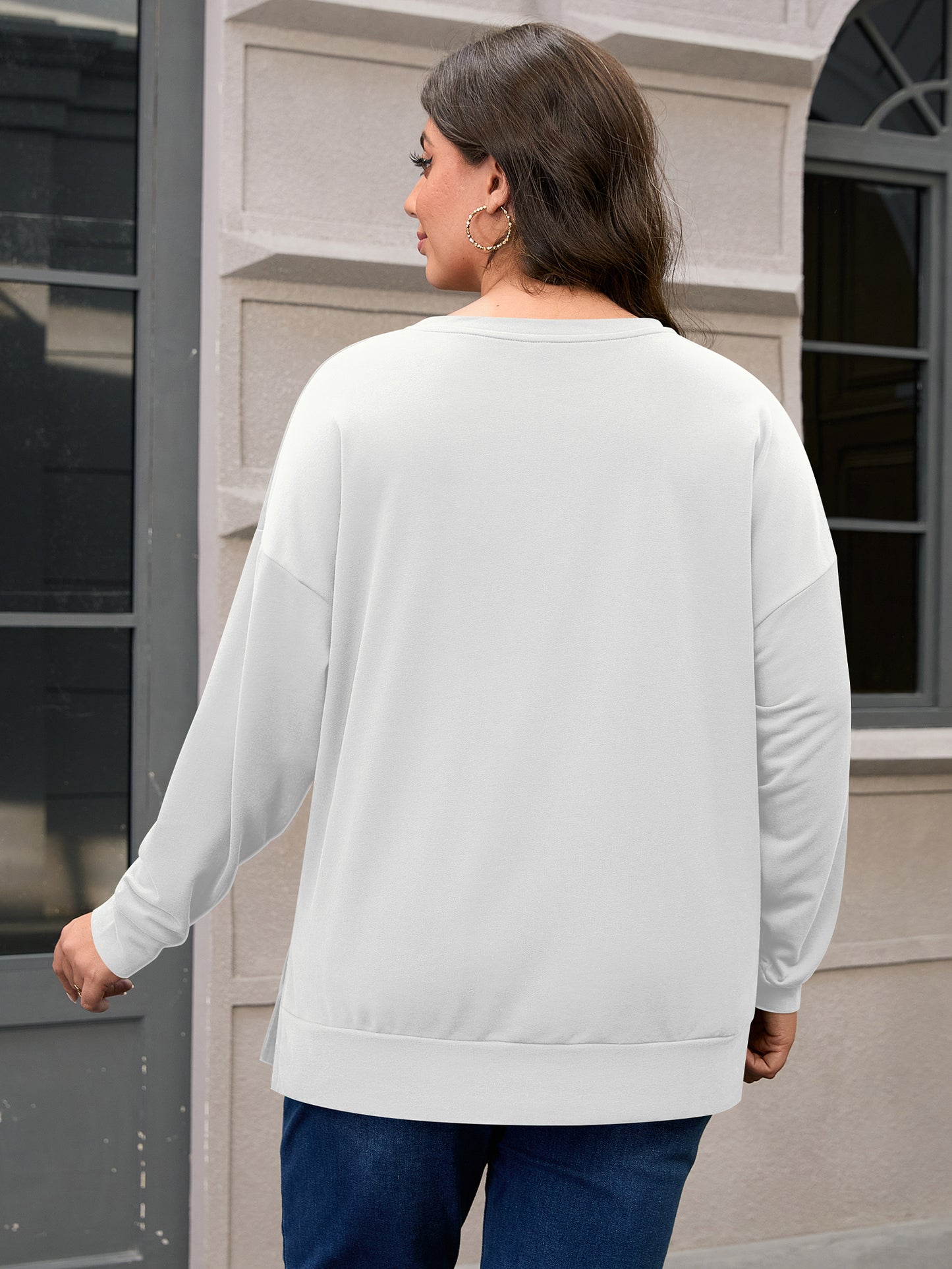 FlorCurve Women Side Slit Sweatshirt 184