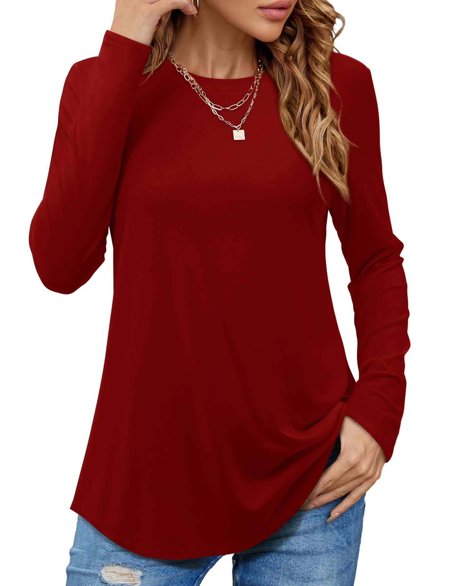 JYLFC Womens Shirts Raglan Round Neck Tops 726