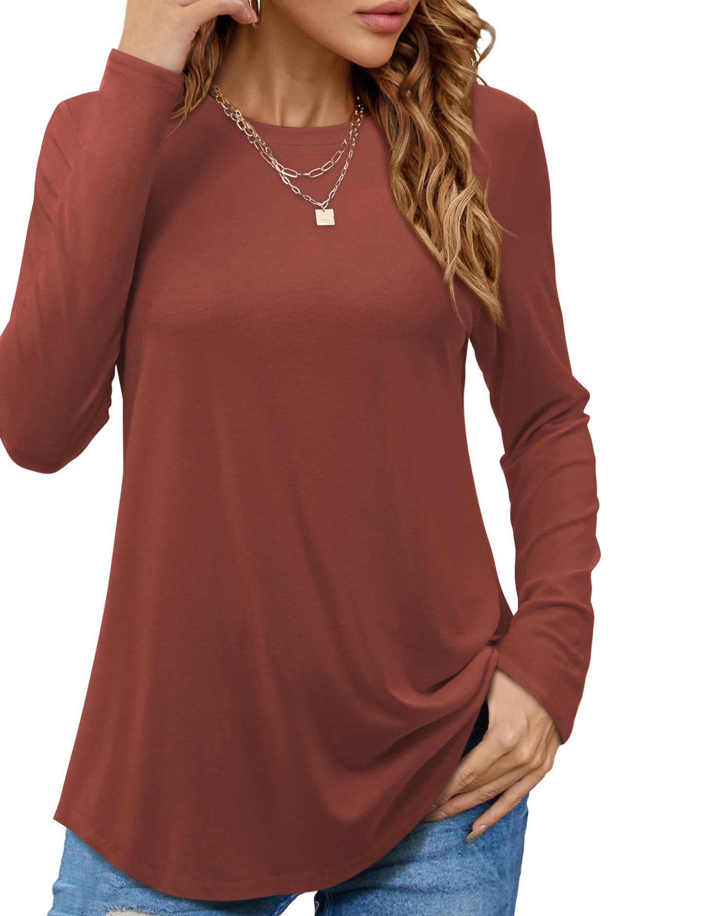 JYLFC Womens Shirts Round Neck 372